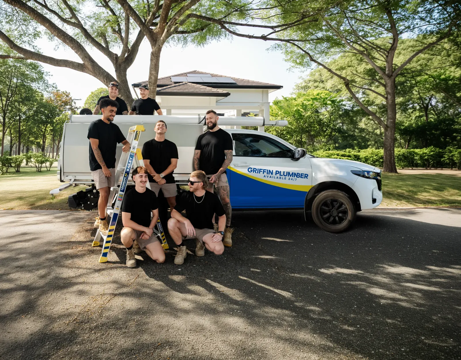 Griffin Plumber ute and team